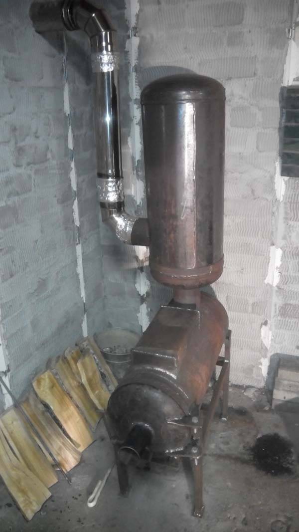 Буржуйка из газового баллона: вертикальная, горизонтальная, чертежи, усовершенствования, фото, видео