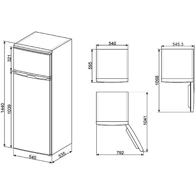 Размеры холодильников — стандартные и нестандартные модели