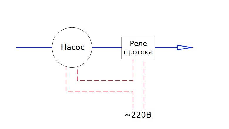 Реле потока воды для насоса схема подключения