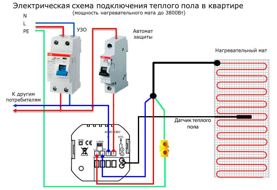 Схема подключения водонагревателя через автомат