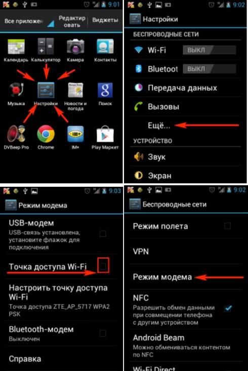 Как использовать телефон либо планшет android, как модем для ноутбука или компьютера. - gadgetmedia