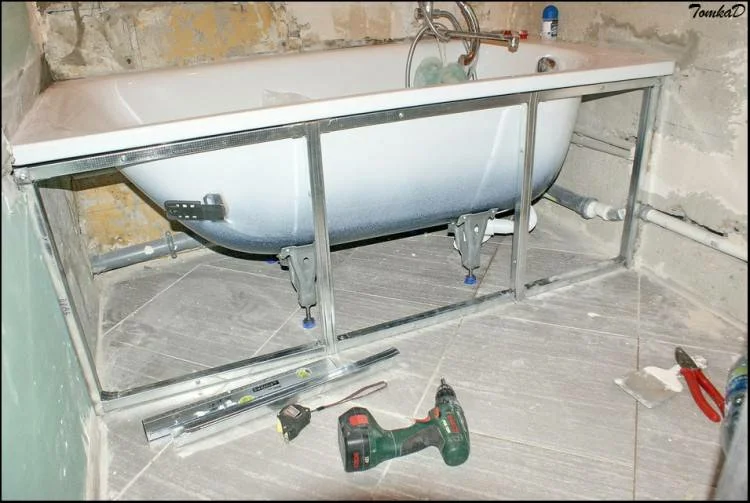 Установка акриловой ванны на каркас своими руками: подробная пошаговая инструкция