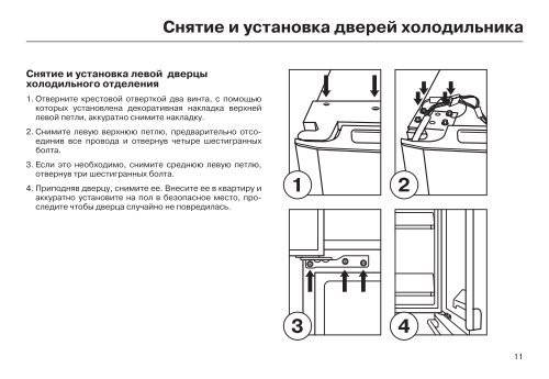 Как перевесить дверь холодильника — инструкция и особенности