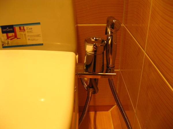 Гигиенический душ с какой стороны от унитаза