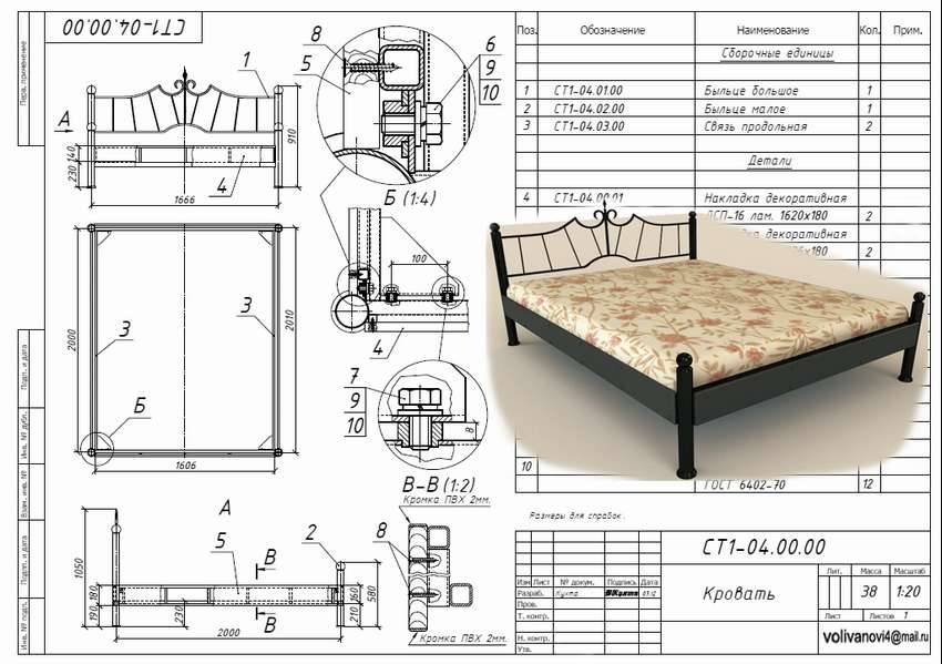 Двуспальная кровать своими руками, материалы, пошаговые инструкции