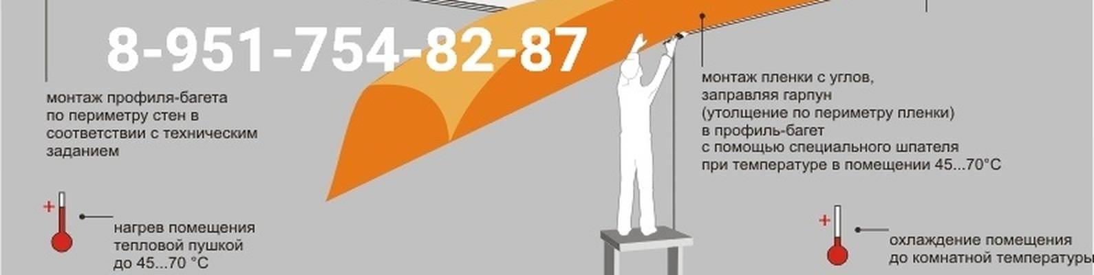 На сколько опускается натяжной потолок при установке?