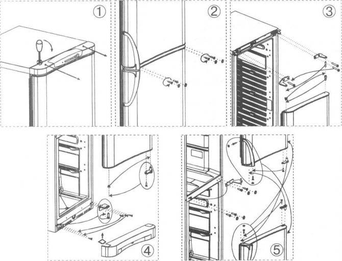 Как перевесить двери холодильника самостоятельно? советы мастера | рембыттех