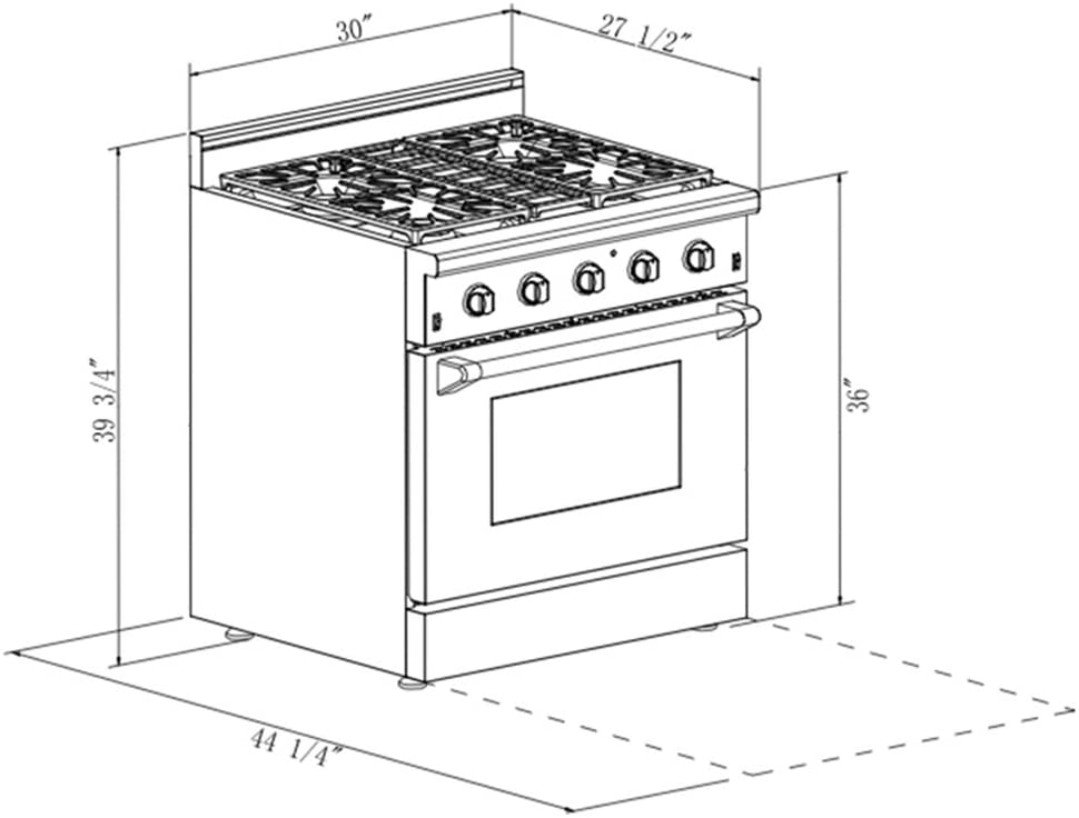 Размеры кухонных плит стандарт. габариты газовой плиты