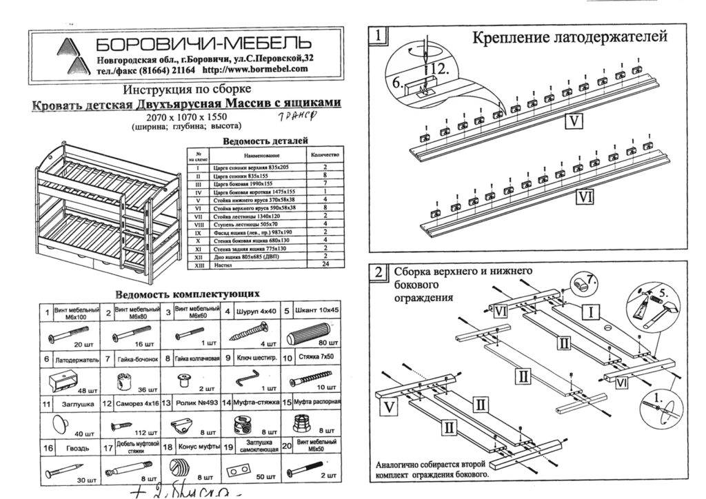 Как собрать двуспальную кровать, инструкция с детальным описанием процесса