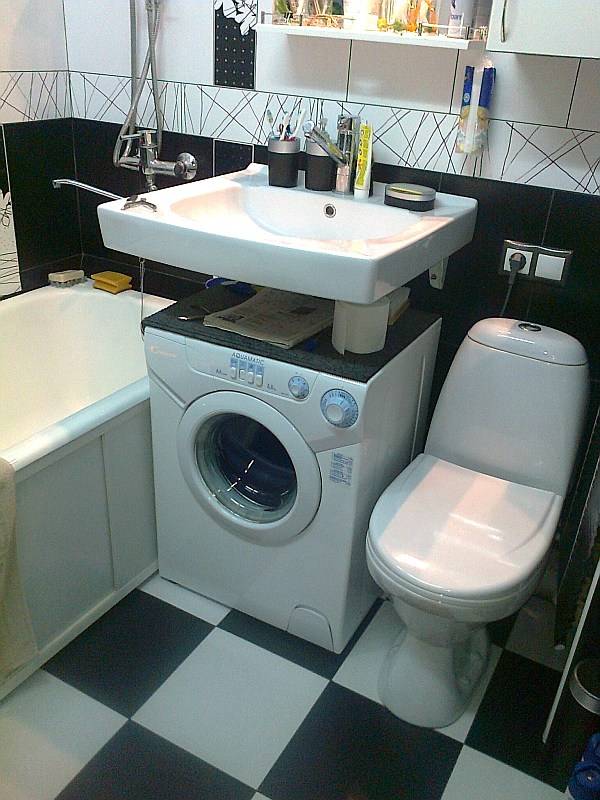 Где лучше установить стиральную машину, куда поставить стиралку в маленькой ванн