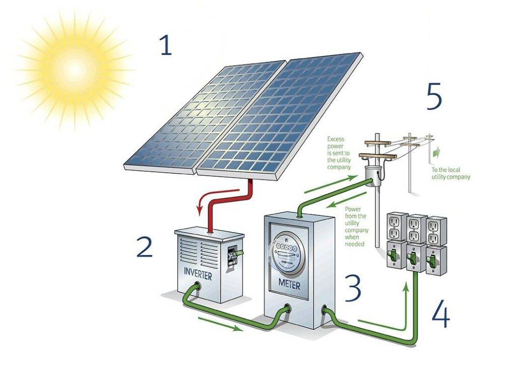 Подключение солнечных панелей, схемы соединения с инвертором и контроллером