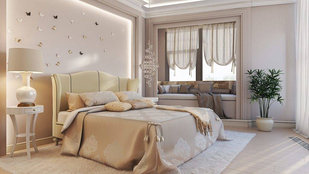 Бежевая спальня - лучшие идеи красивого и стильного дизайна (100 фото новинок)