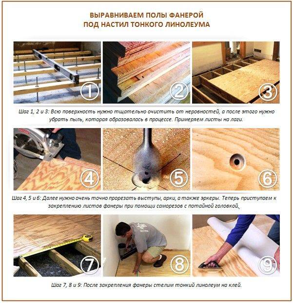 Как выровнять деревянный пол используя фанеру