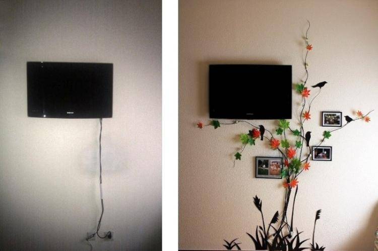Как спрятать провод от телевизора на стене: интересные идеи и рекомендации – ремонт своими руками на m-stone.ru