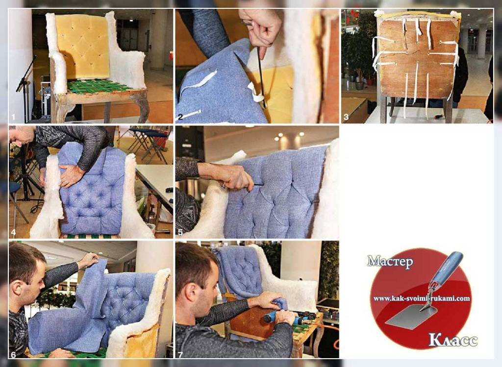 Как перетянуть диван своими руками самостоятельно: фото и как самому в домашних условиях правильно пошагово обновить старые подлокотники, угловую и пружинную модель?