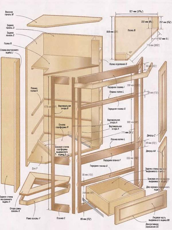 Сборка мебели чертежи - 84 фото