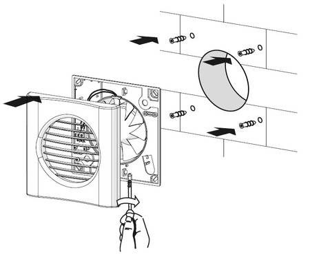 Как сделать вытяжку в ванной и туалете с помощью вытяжного вентилятора