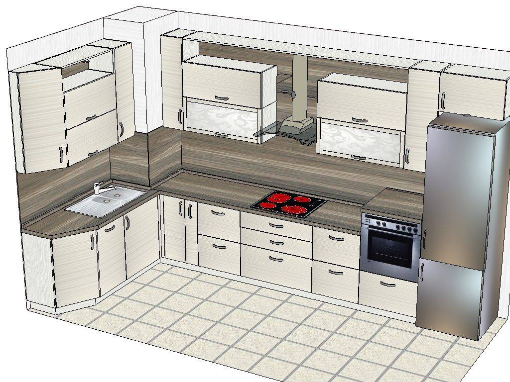 Кухонный гарнитур своими руками, чертежи и схемы. пошаговая технология изготовления кухни