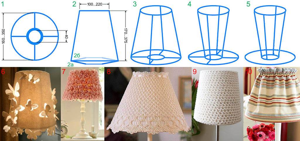 Как сделать абажур своими руками - несколько доступных вариантов абажуров для лампы