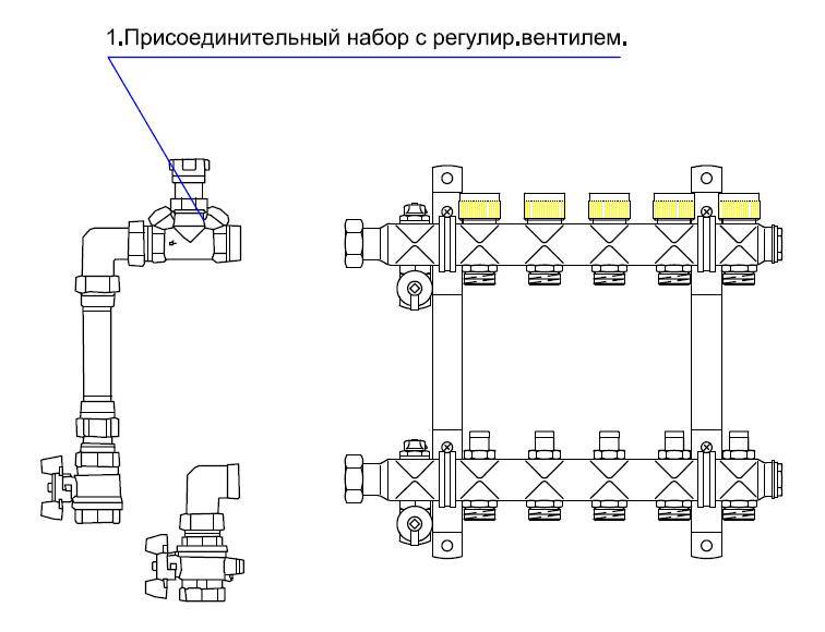 Чертеж коллектора отопления в автокаде