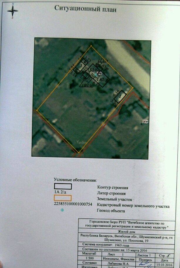Бти ситуационный план