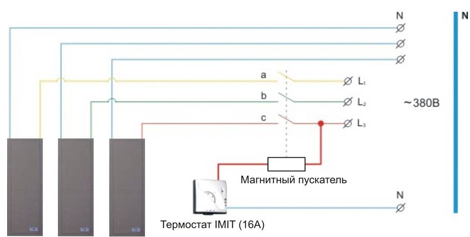 Схема подключения тэнов 380