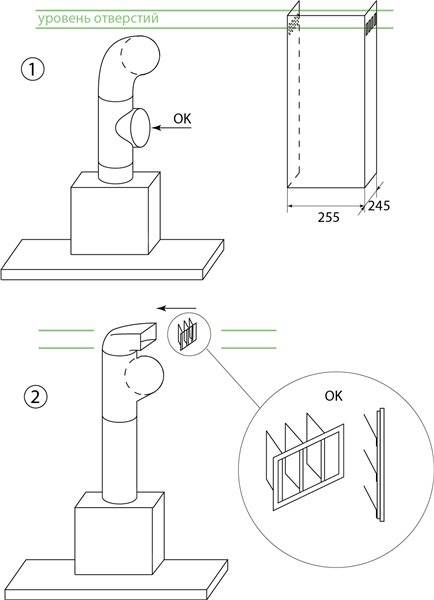 Схема вытяжки для кухни в частном доме