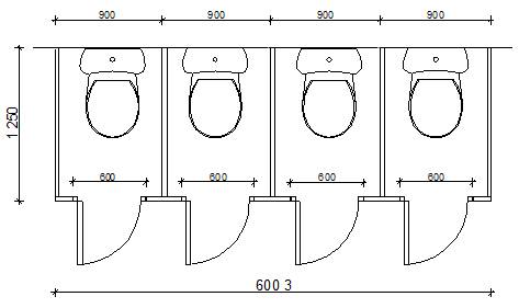 Туалетная кабинка чертеж