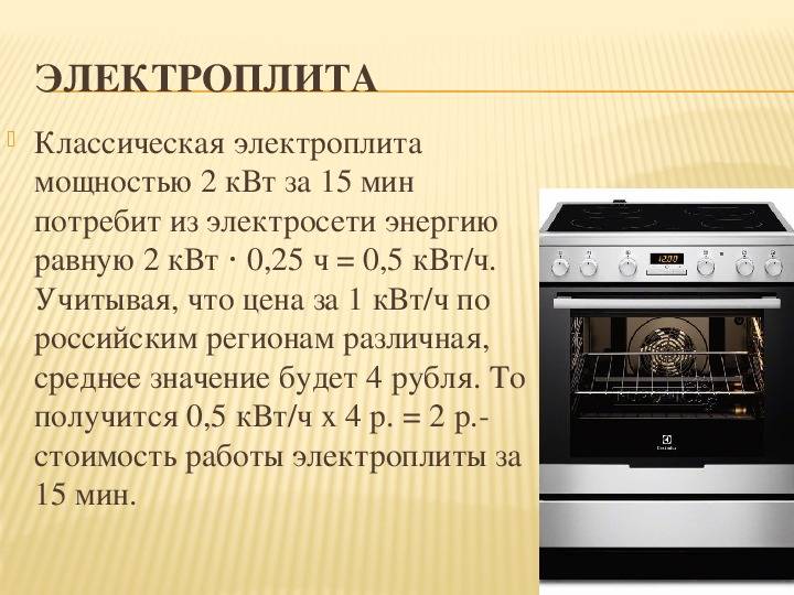 Мощность и энергопотребление электрической и индукционной плиты