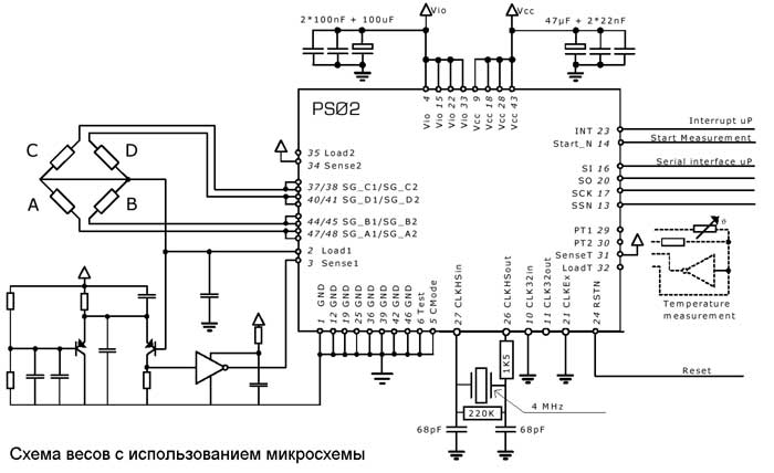 Схема весов cas sw 05