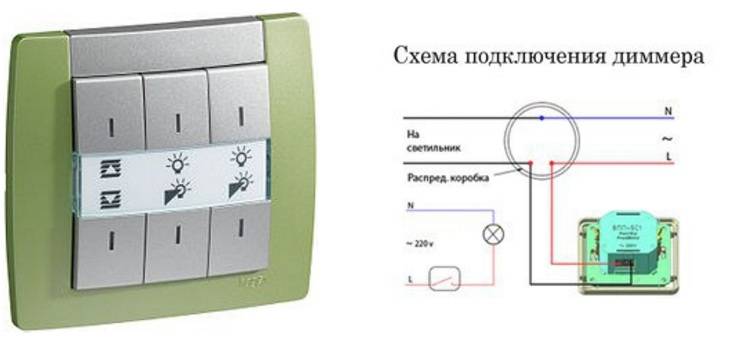 Подключение диммера. схемы регулятора (диммера)