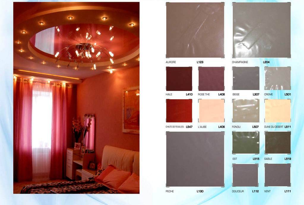 Цветные натяжные потолки в интерьере: какой цвет выбрать