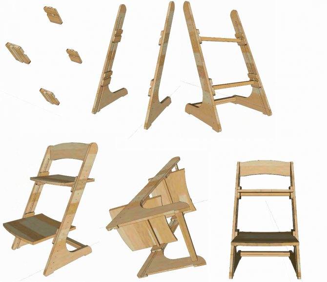 Размеры стула конек горбунок своими руками чертежи. как сделать стул из простой фанеры растущий вместе с ребенком