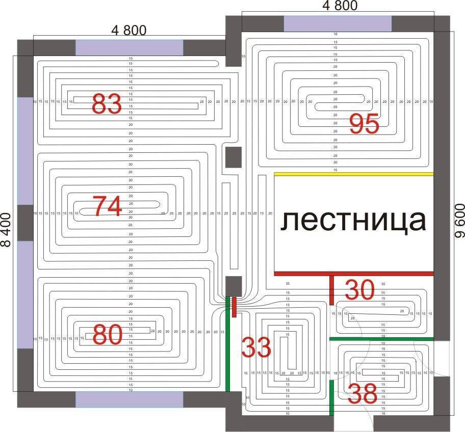 Водяной теплый пол своими руками схема расчет