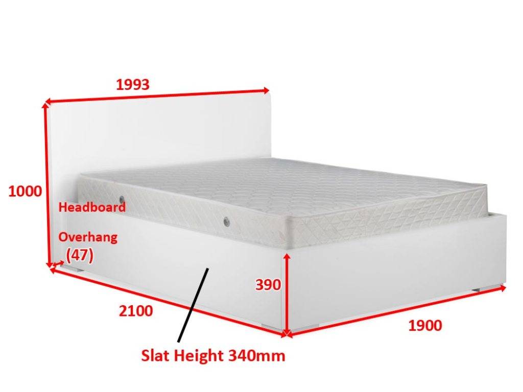 Размеры евро кровати: ширина и длина в см