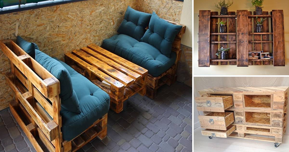 Мебель из поддонов своими руками, 105 фото и идей