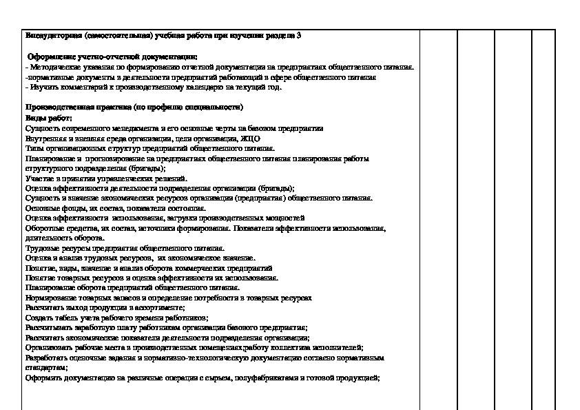 Бухгалтерский и налоговый учет в общепите