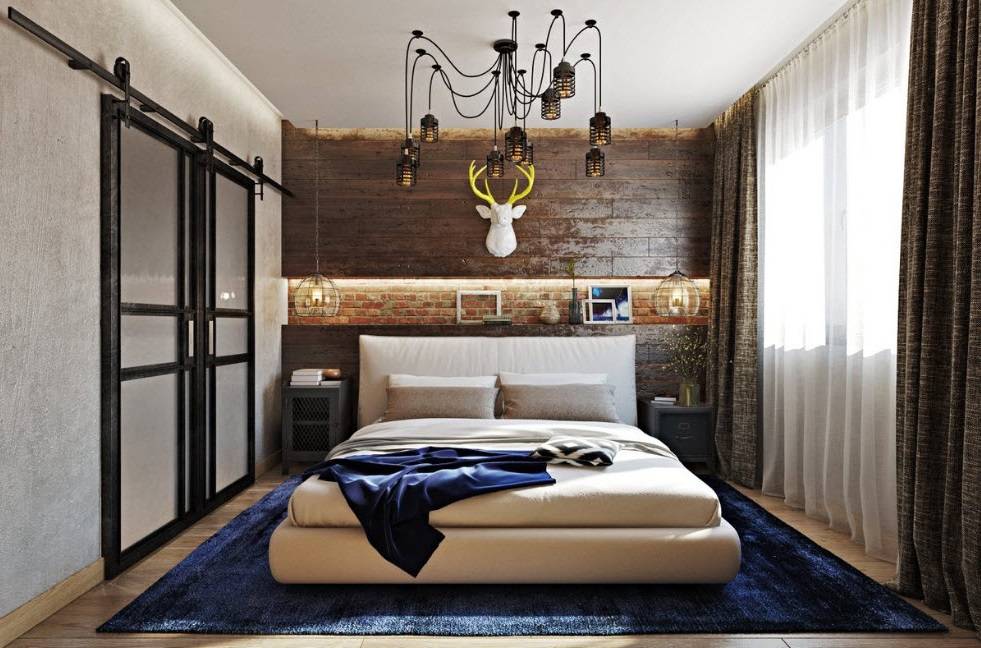 Варианты кроватей выполненных в стиле лофт, креативные дизайнерские идеи