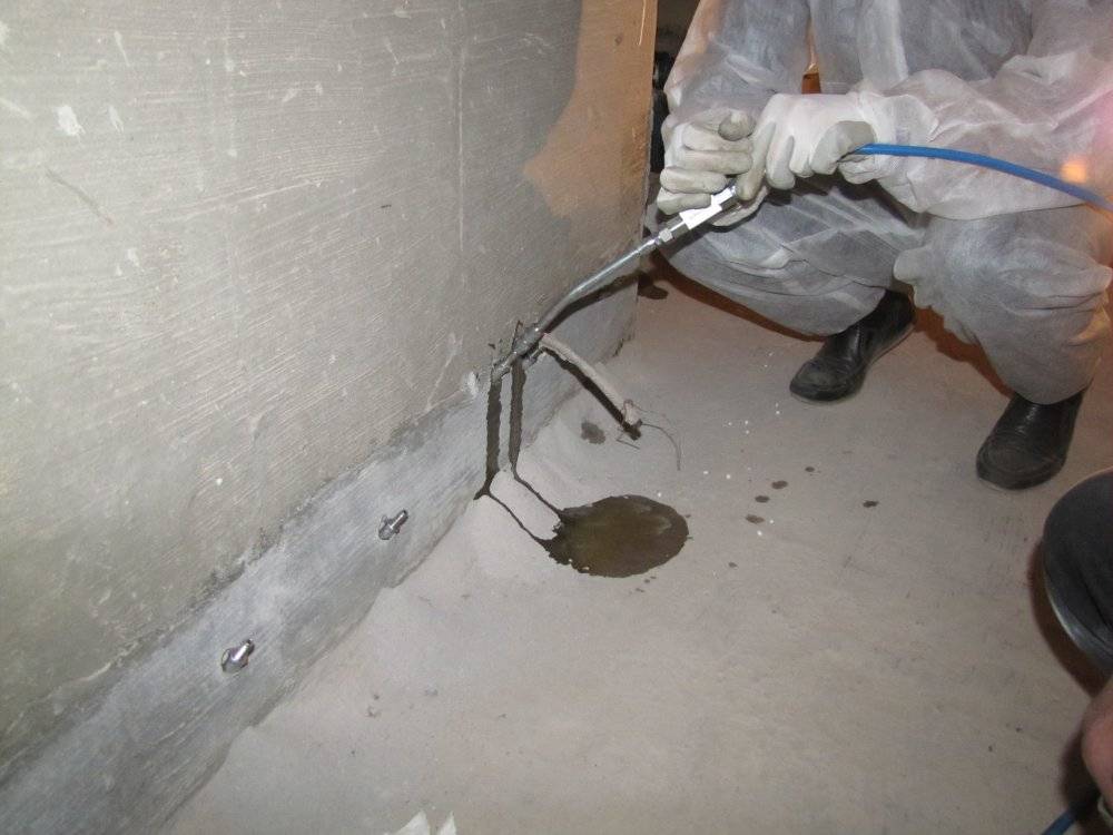 Гидропломба для заделки течей в бетоне и колодце