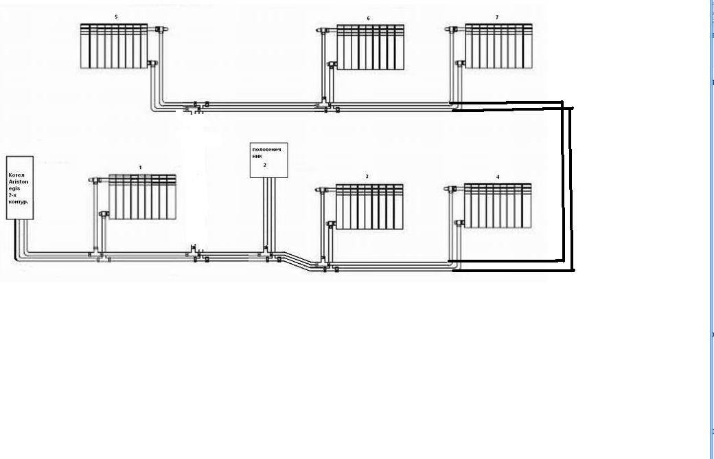 Две системы отопления. Схема подключения батарей отопления в частном доме 2 этажа. Система отопления частного 2х этажного дома схема с газовым котлом. Схема разводки отопления 2-х этажного дома. Схема 2 трубной системы отопления в частном доме.