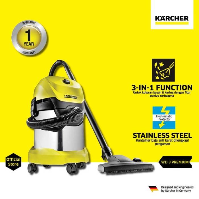 Хозяйственный пылесос karcher wd 3 premium 1.629-863 – цена, отзывы, характеристики, фото – купить в москве и рф