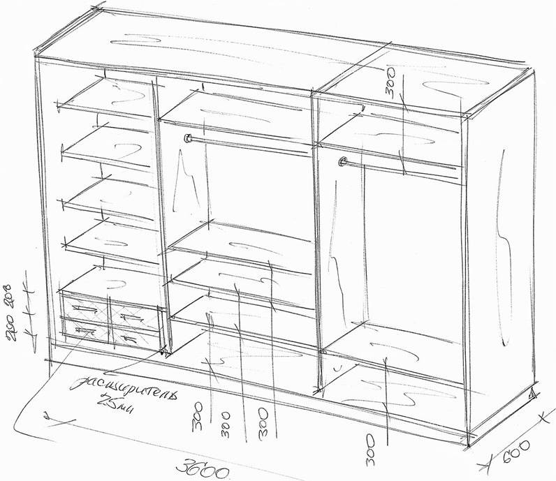 Шкаф купе своими руками чертежи описание пошаговая инструкция