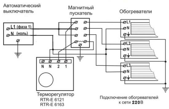 Схема инфракрасного обогревателя