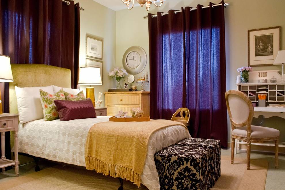 Стильные шторы для спальни, как правильно подобрать цвет, ткань и стиль - 17 фото
