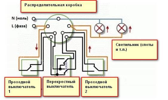 Трехклавишный выключатель схема подключения на 3 точки