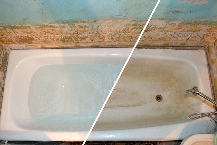 На что необходимо обращать внимание при выполнении реставрации металлической ванны