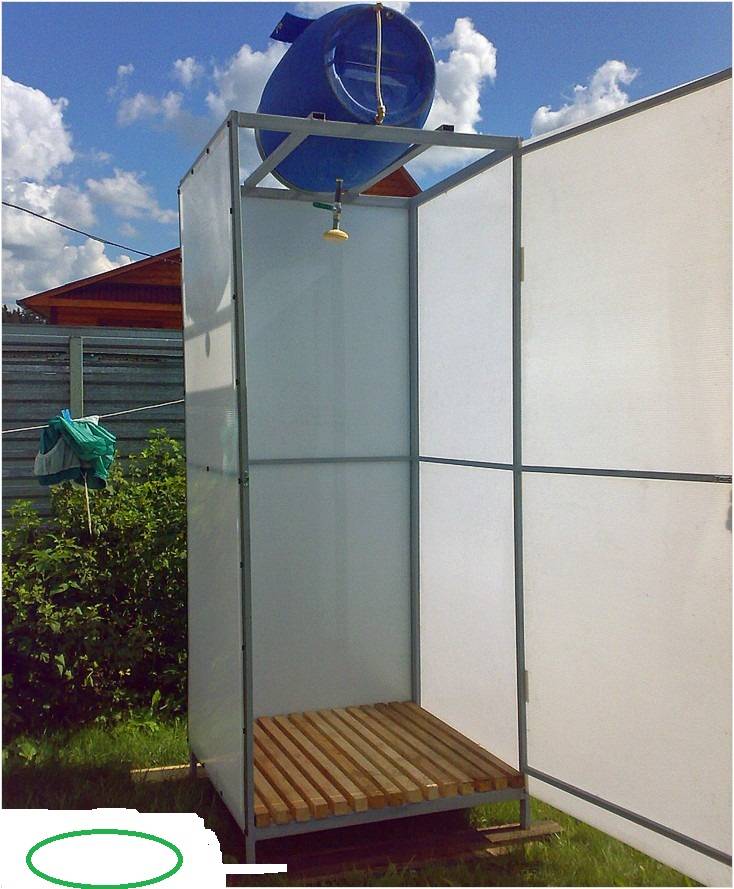 Как построить летний душ своими руками на даче из подручных материалов