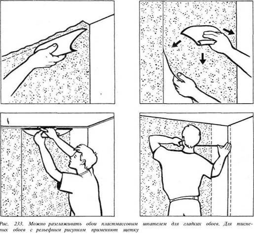 Технология и этапы поклейки обоев