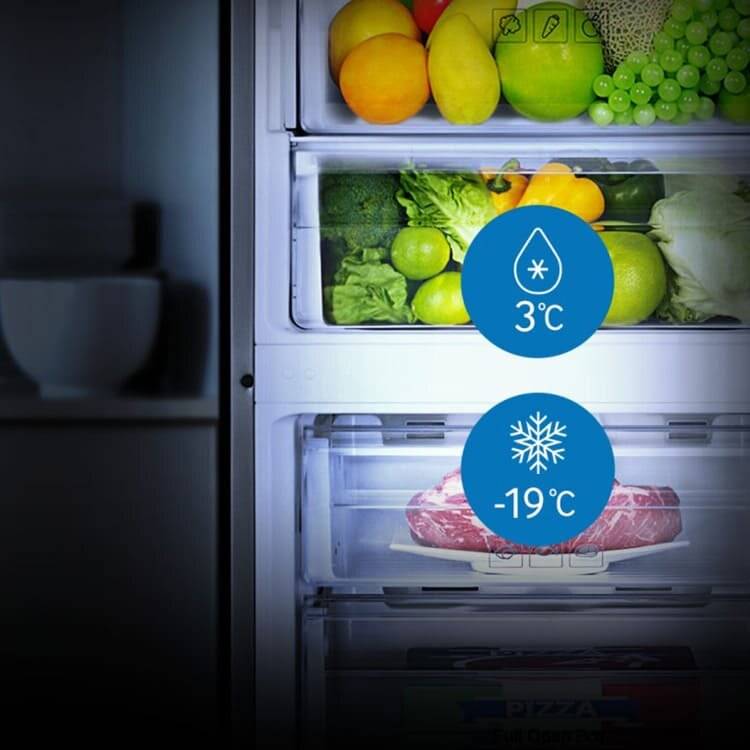 Оптимальная температура в холодильнике и морозильной камере: распределение зон холода