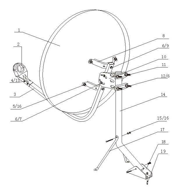 Схема сборки спутниковой антенны мтс самостоятельно